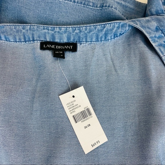 Lane Bryant Chambray Belted Vest Size 26/28 - Picture 3 of 8